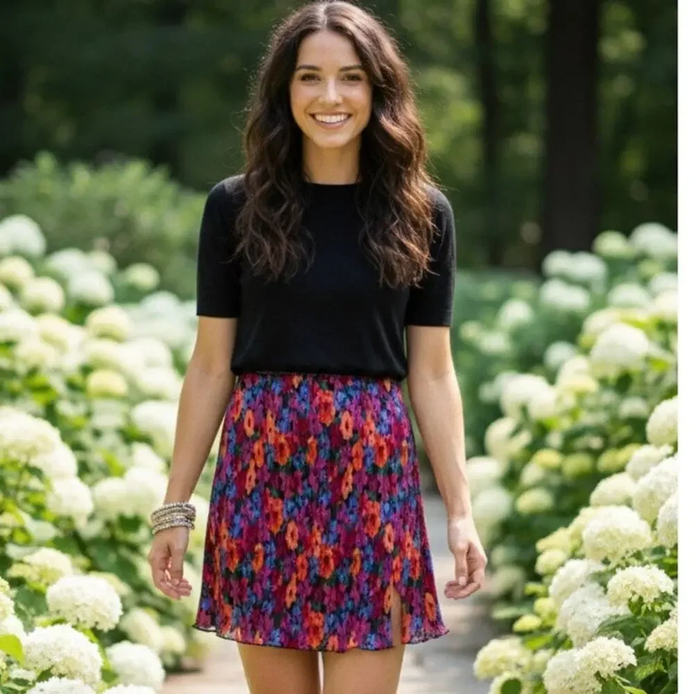 NWOT Wild Fable crinkle pleat mini skirt